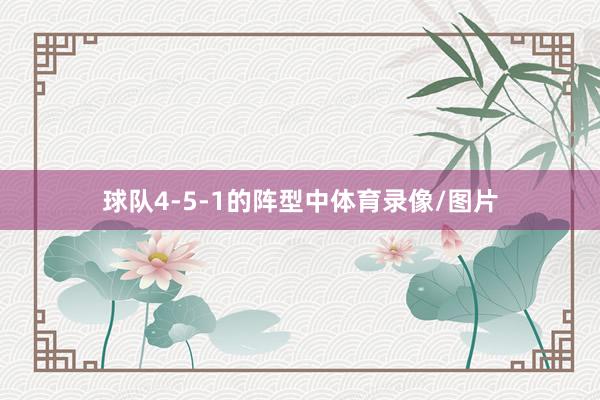球队4-5-1的阵型中体育录像/图片