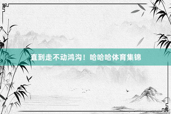 直到走不动鸿沟！哈哈哈体育集锦