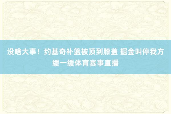 没啥大事！约基奇补篮被顶到膝盖 掘金叫停我方缓一缓体育赛事直播