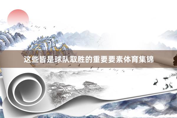 这些皆是球队取胜的重要要素体育集锦