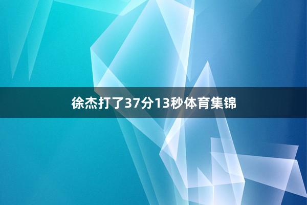 徐杰打了37分13秒体育集锦