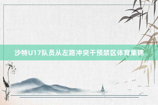 沙特U17队员从左路冲突干预禁区体育集锦