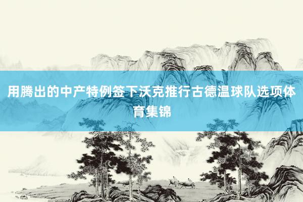 用腾出的中产特例签下沃克推行古德温球队选项体育集锦