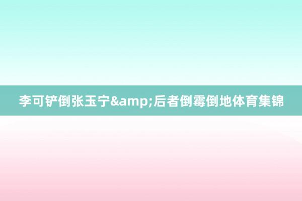 李可铲倒张玉宁&后者倒霉倒地体育集锦
