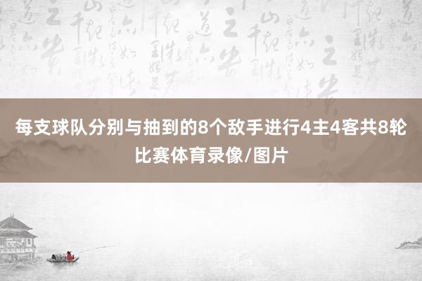 每支球队分别与抽到的8个敌手进行4主4客共8轮比赛体育录像/图片