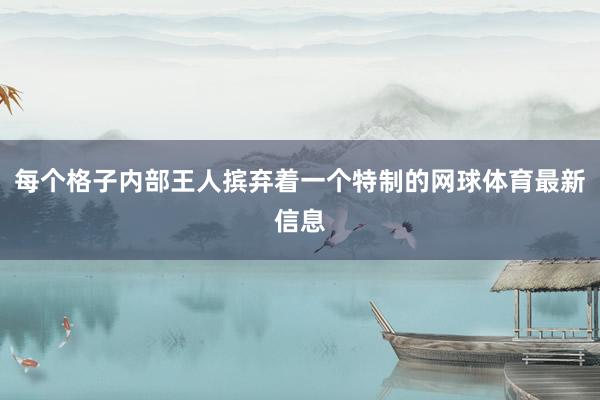 每个格子内部王人摈弃着一个特制的网球体育最新信息