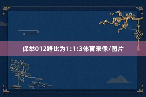 保举012路比为1:1:3体育录像/图片