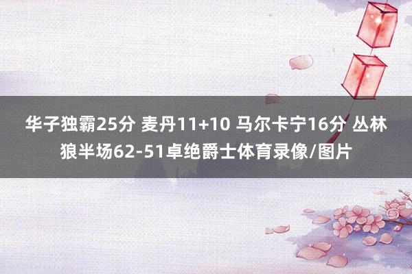 华子独霸25分 麦丹11+10 马尔卡宁16分 丛林狼半场62-51卓绝爵士体育录像/图片